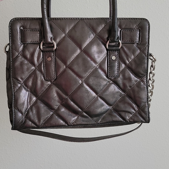 Michael Kors Pewter Quilted Hamilton - Picture 3 of 6